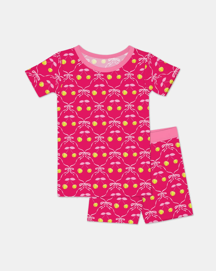 Template Zweiteiliges Pyjama-Set mit kurzen Ärmeln und Shorts