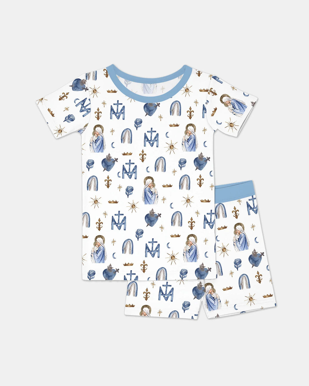 Little Ave Maria Bamboo Two Piece Short Sleeve Shorts Pajama Set