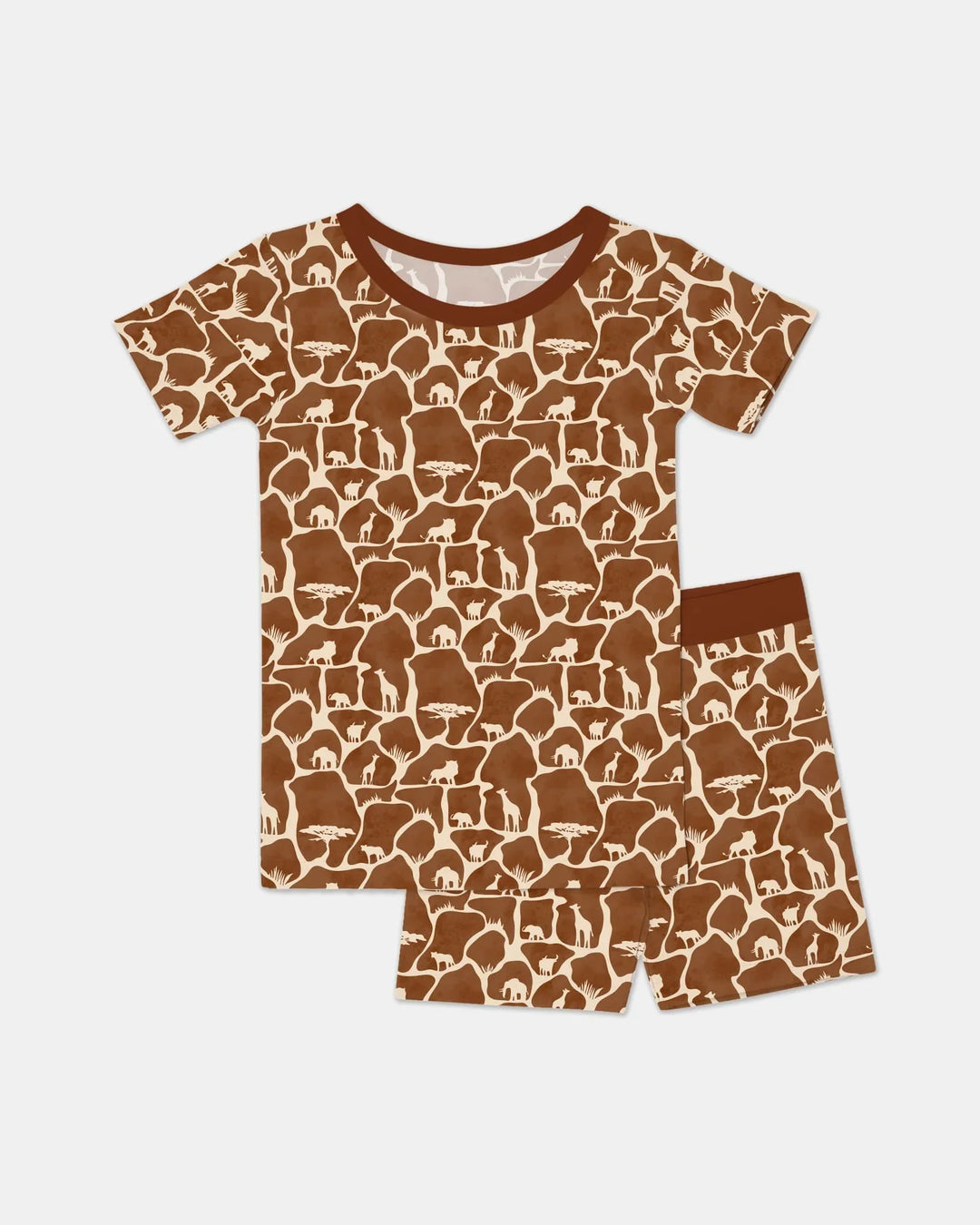 Wild Kingdom Bamboo Two Piece Short Sleeve Shorts Pajama Set