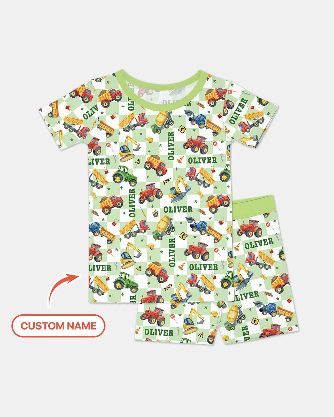 Zweiteiliges Pyjama-Set mit kurzen Ärmeln und Shorts im Sommer-Design