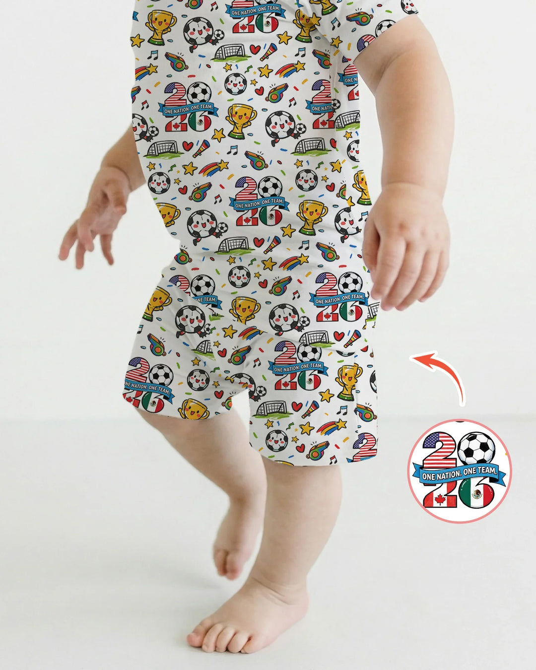 Template Zweiteiliges Pyjama-Set mit kurzen Ärmeln und Shorts