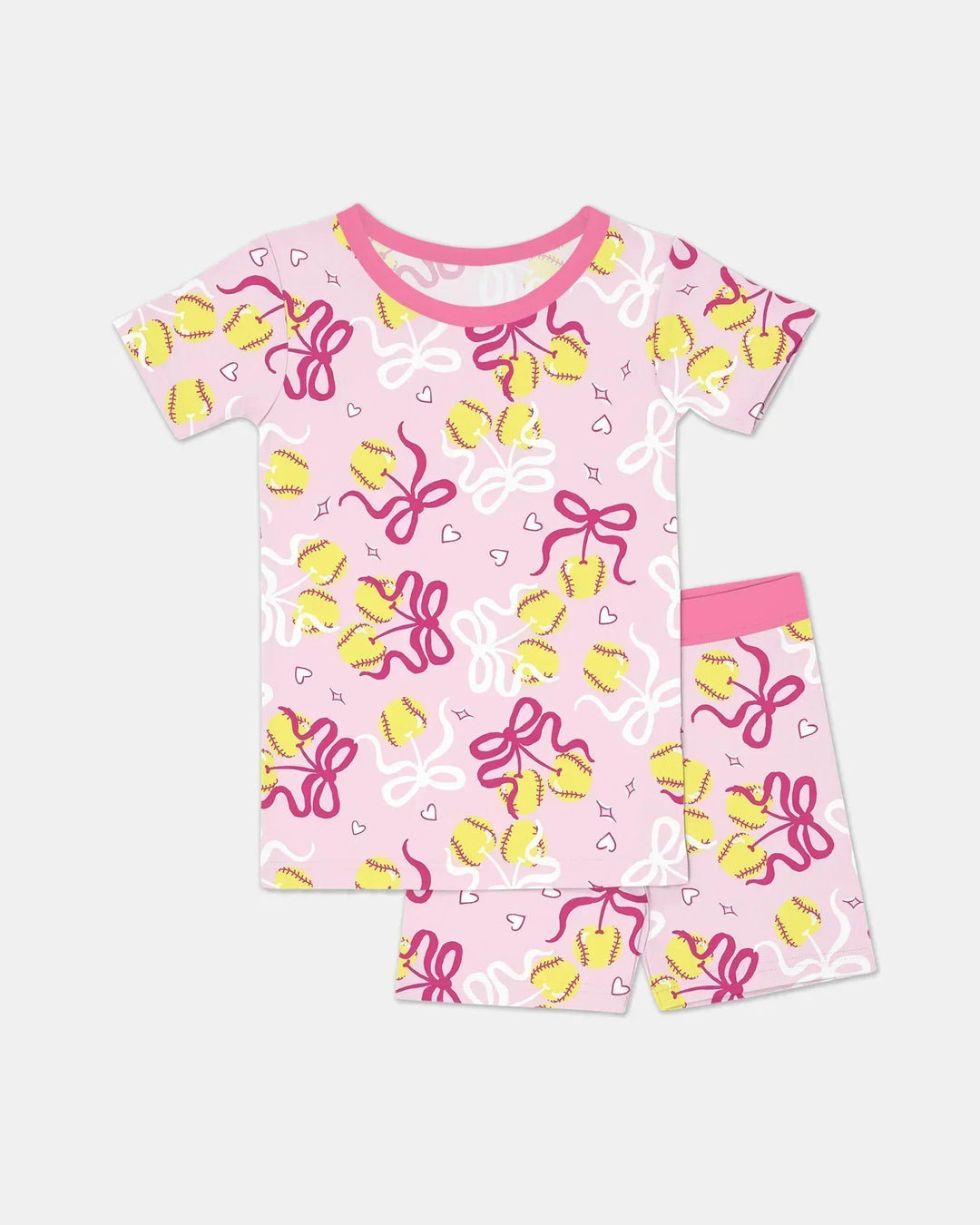 Zweiteiliges Pyjama-Set mit kurzen Ärmeln und Shorts im Sommer-Design