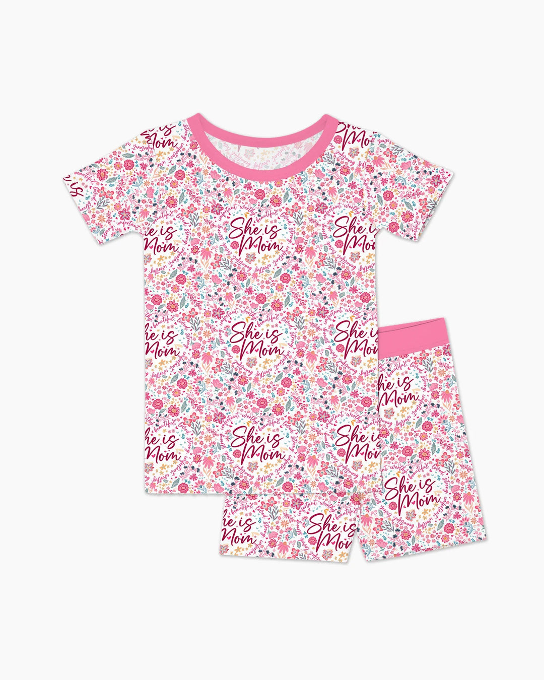 Template Zweiteiliges Pyjama-Set mit kurzen Ärmeln und Shorts