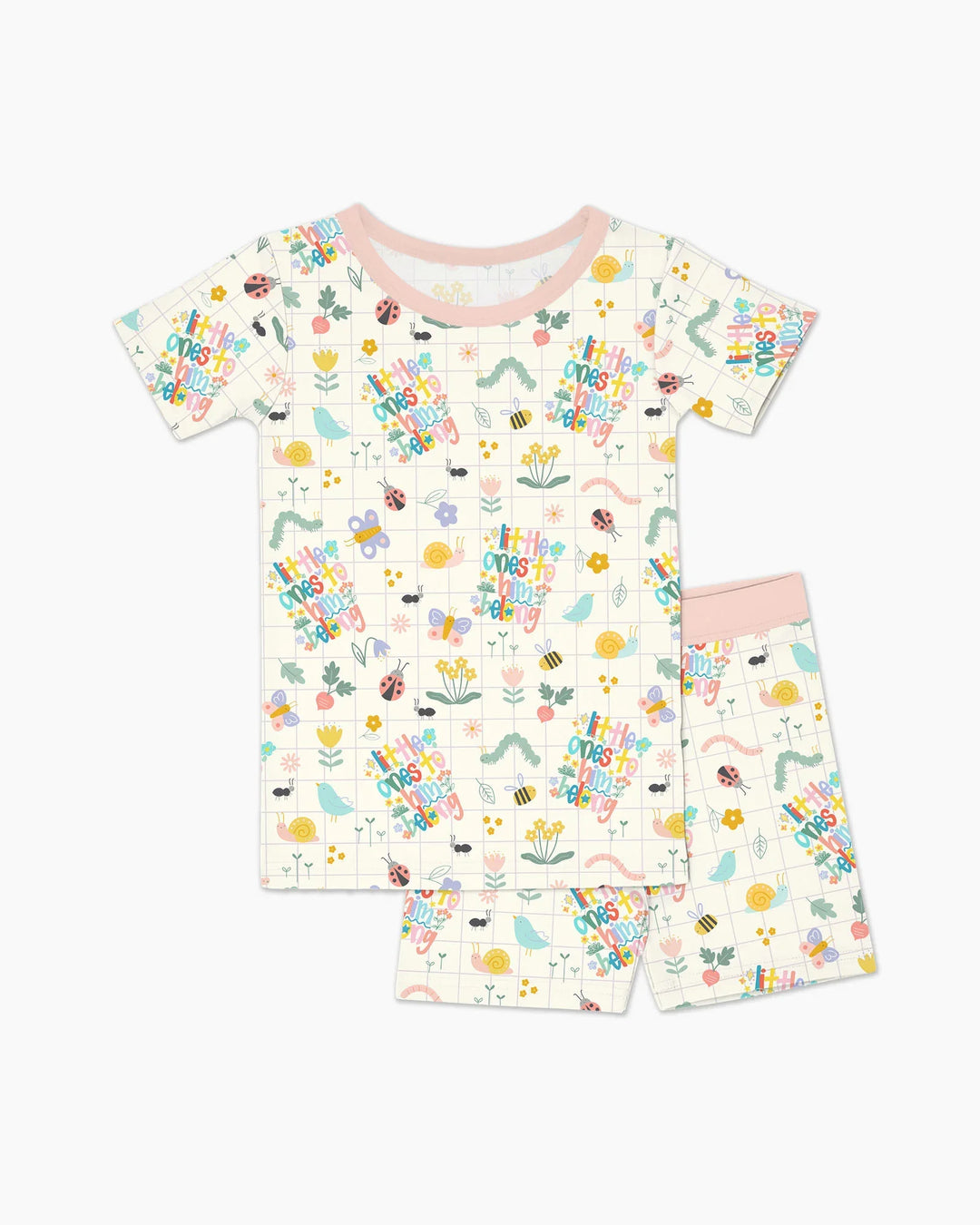 Template Zweiteiliges Pyjama-Set mit kurzen Ärmeln und Shorts