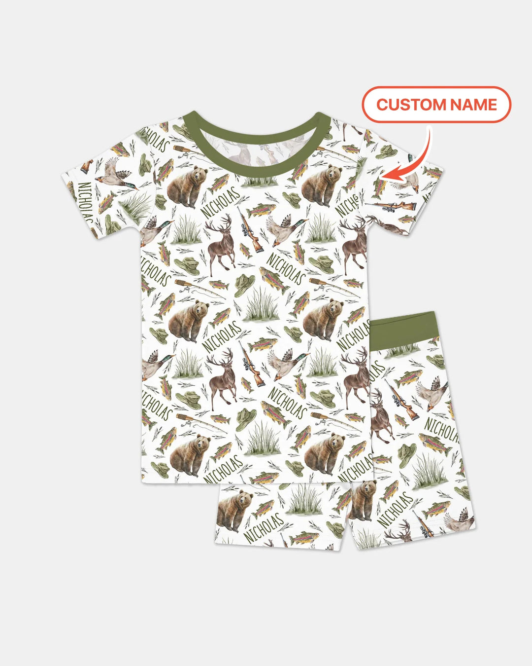 Zweiteiliges Pyjama-Set mit kurzen Ärmeln und Shorts im Sommer-Design