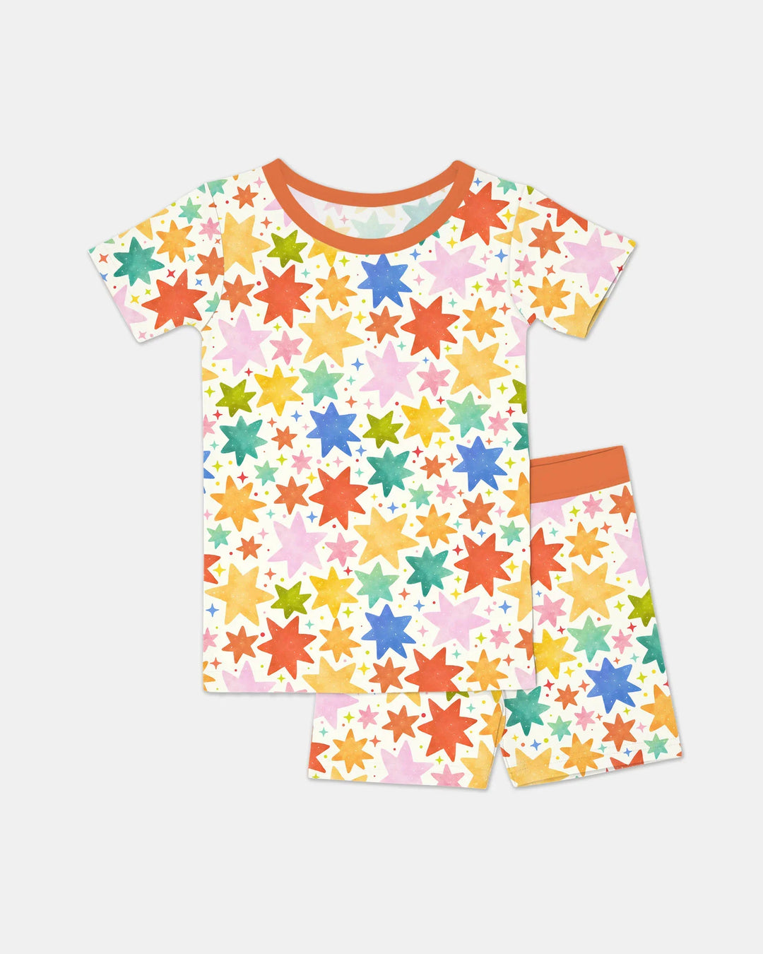 Template Zweiteiliges Pyjama-Set mit kurzen Ärmeln und Shorts