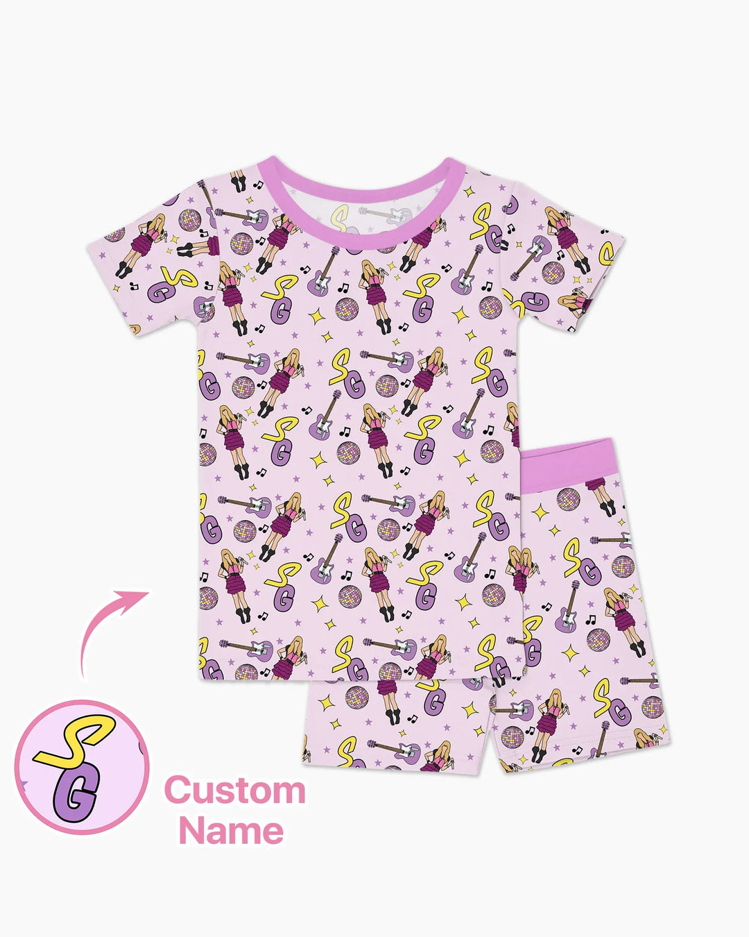Zweiteiliges Pyjama-Set mit kurzen Ärmeln und Shorts im Sommer-Design