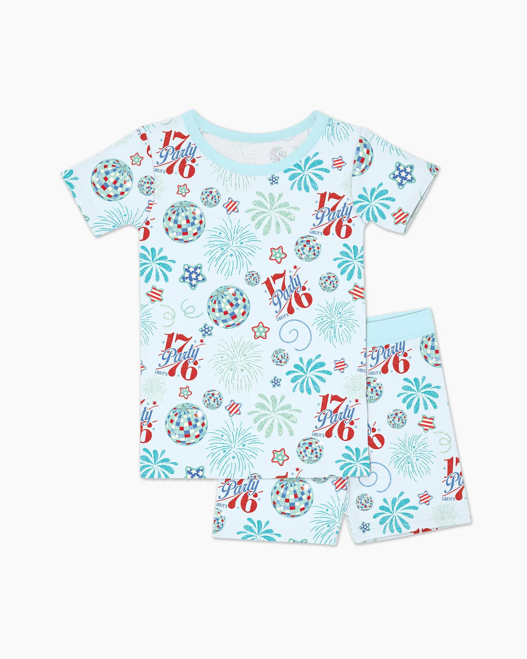 Template Zweiteiliges Pyjama-Set mit kurzen Ärmeln und Shorts