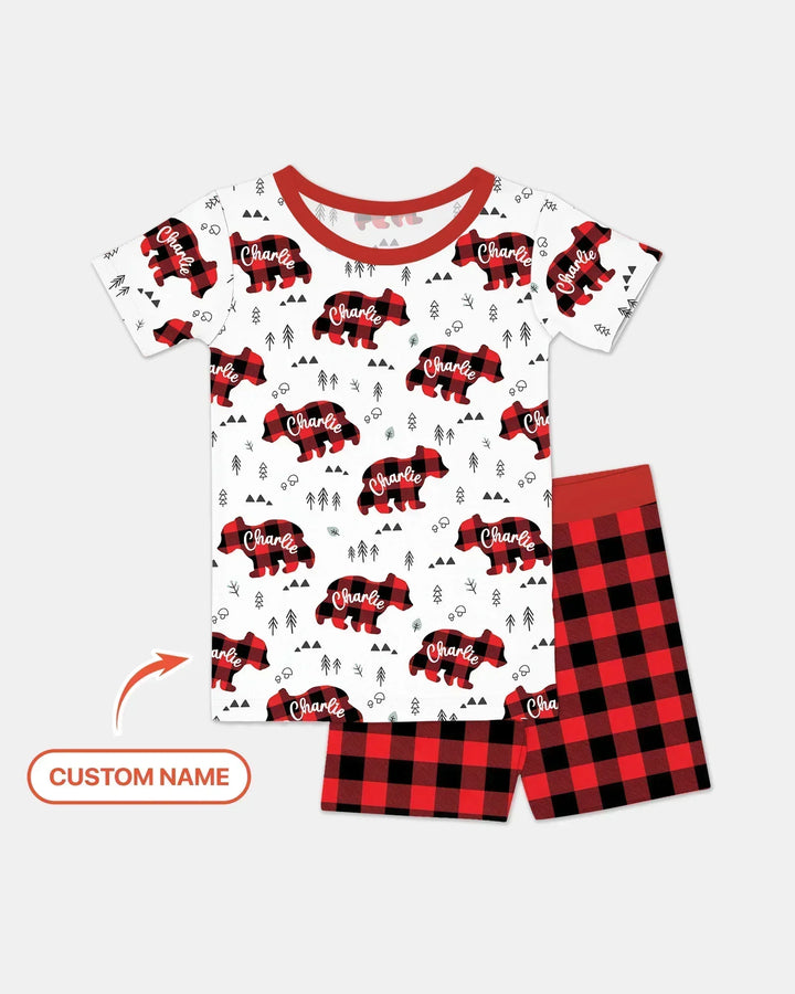 Zweiteiliges Pyjama-Set mit kurzen Ärmeln und Shorts im Sommer-Design