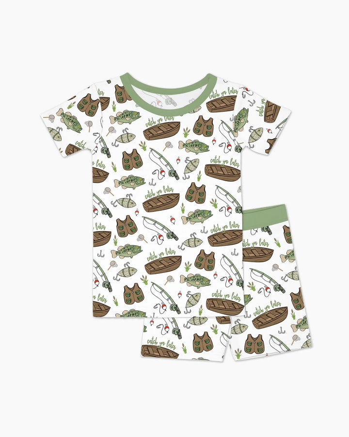 Template Zweiteiliges Pyjama-Set mit kurzen Ärmeln und Shorts