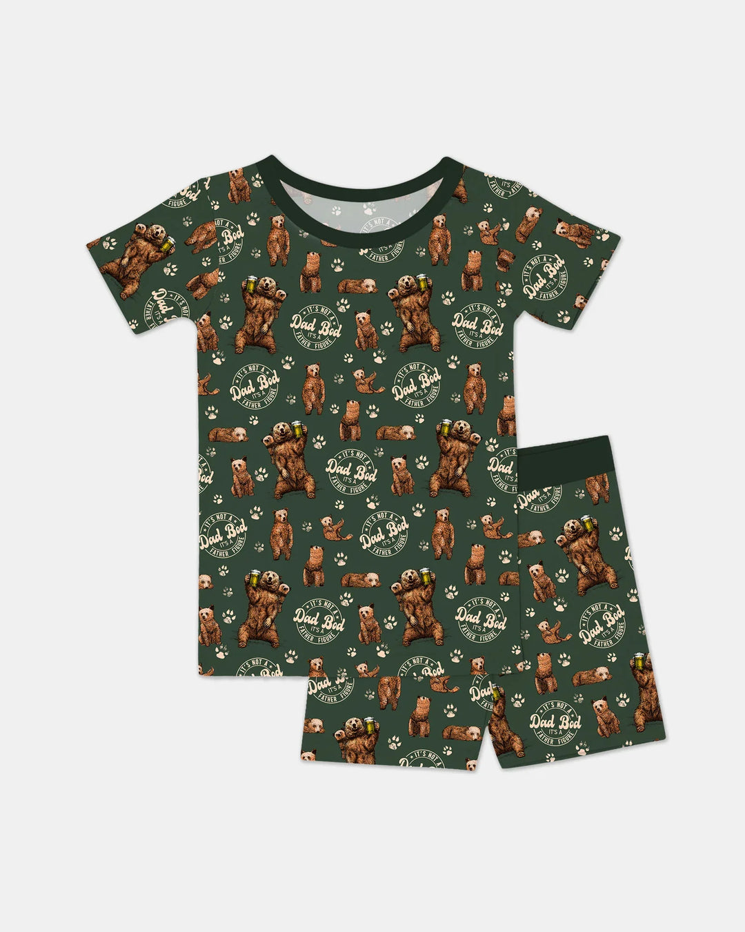 Template Zweiteiliges Pyjama-Set mit kurzen Ärmeln und Shorts