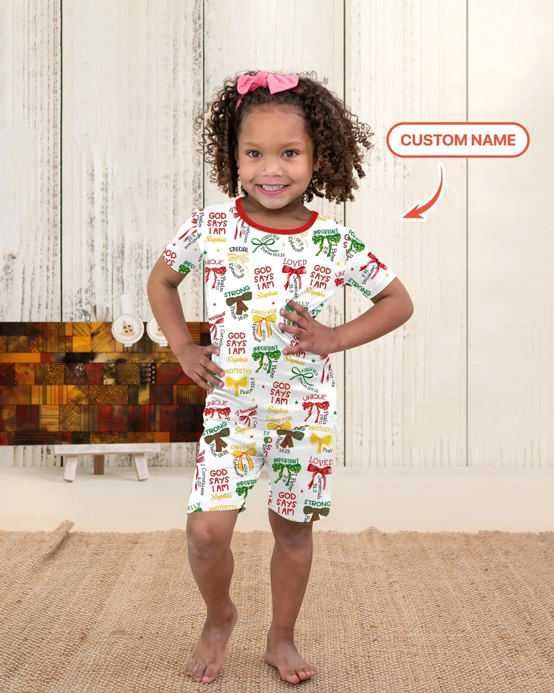 Zweiteiliges Pyjama-Set mit kurzen Ärmeln und Shorts im Sommer-Design