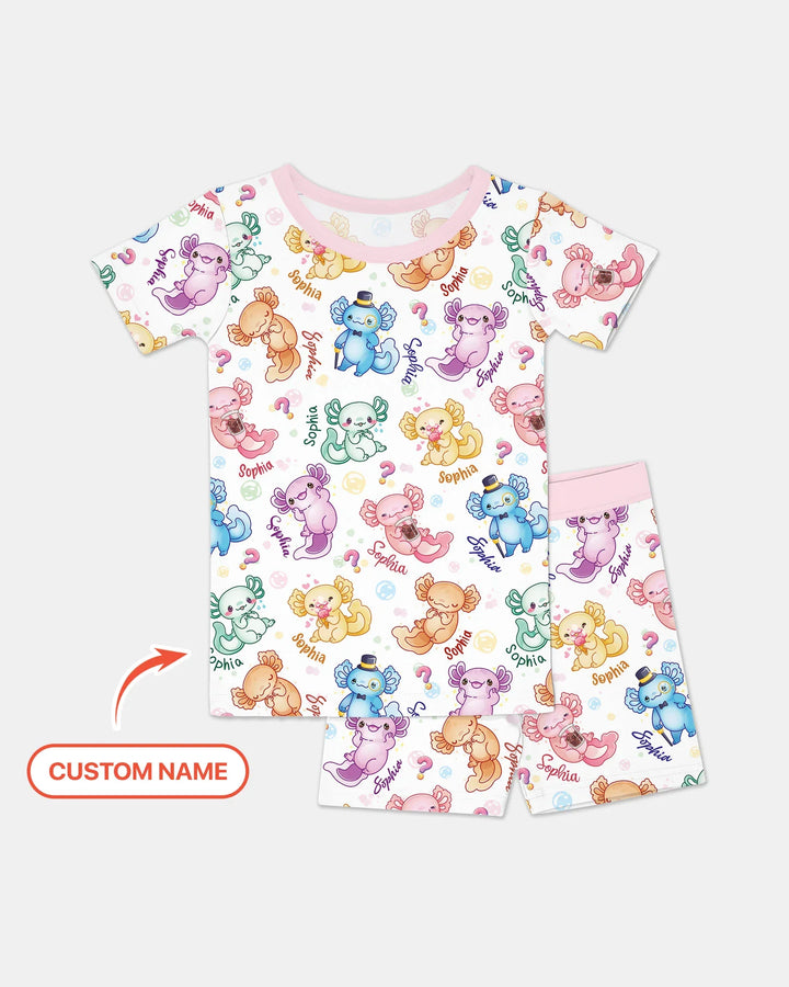 I Axololt Questions Bamboo Two Piece Short Sleeve Short Pajama Set
