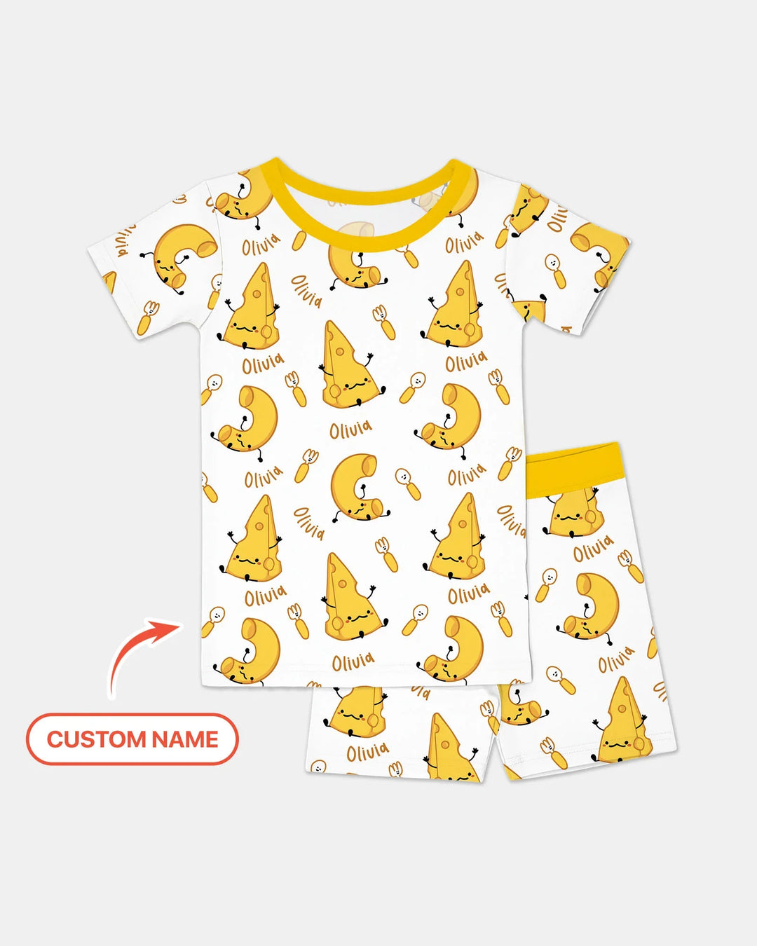 Zweiteiliges Pyjama-Set mit kurzen Ärmeln und Shorts im Sommer-Design