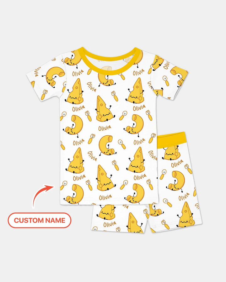 Zweiteiliges Pyjama-Set mit kurzen Ärmeln und Shorts im Sommer-Design