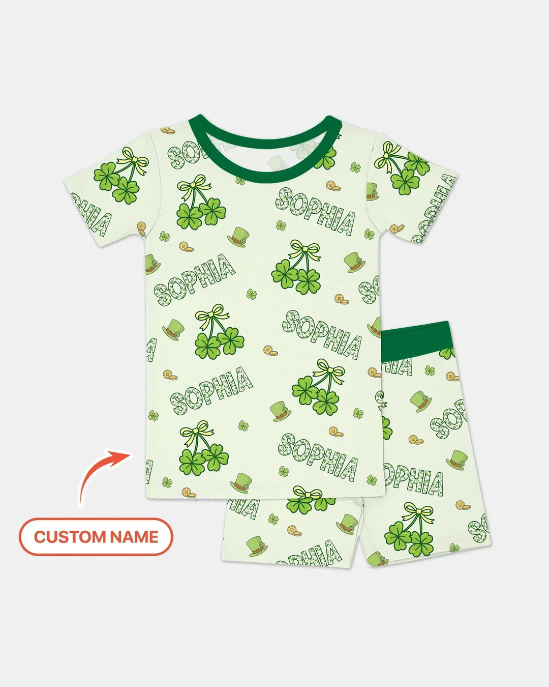Zweiteiliges Pyjama-Set mit kurzen Ärmeln und Shorts im Sommer-Design