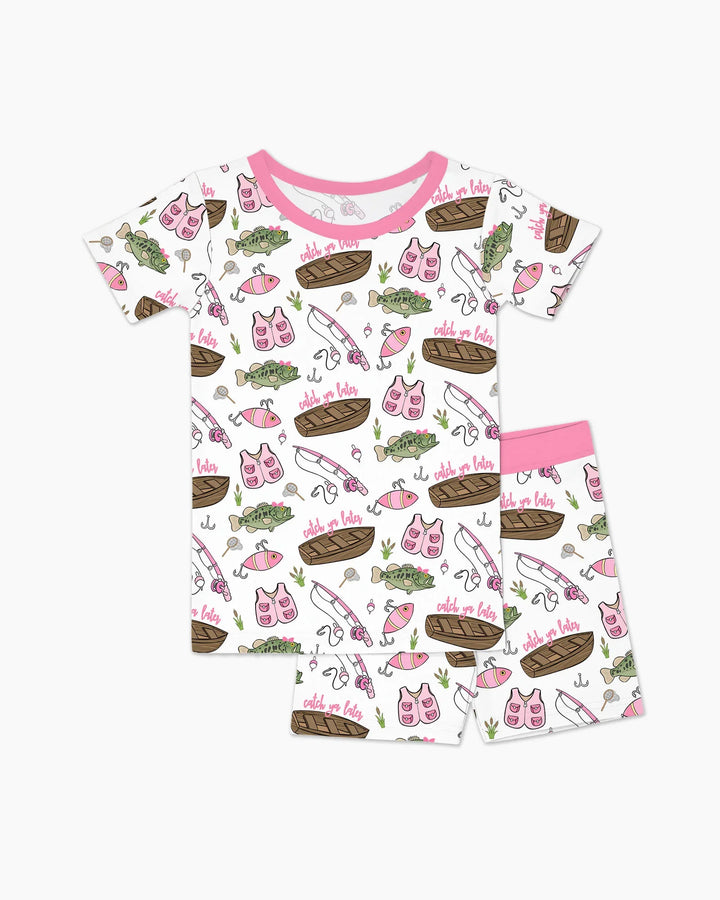 Template Zweiteiliges Pyjama-Set mit kurzen Ärmeln und Shorts