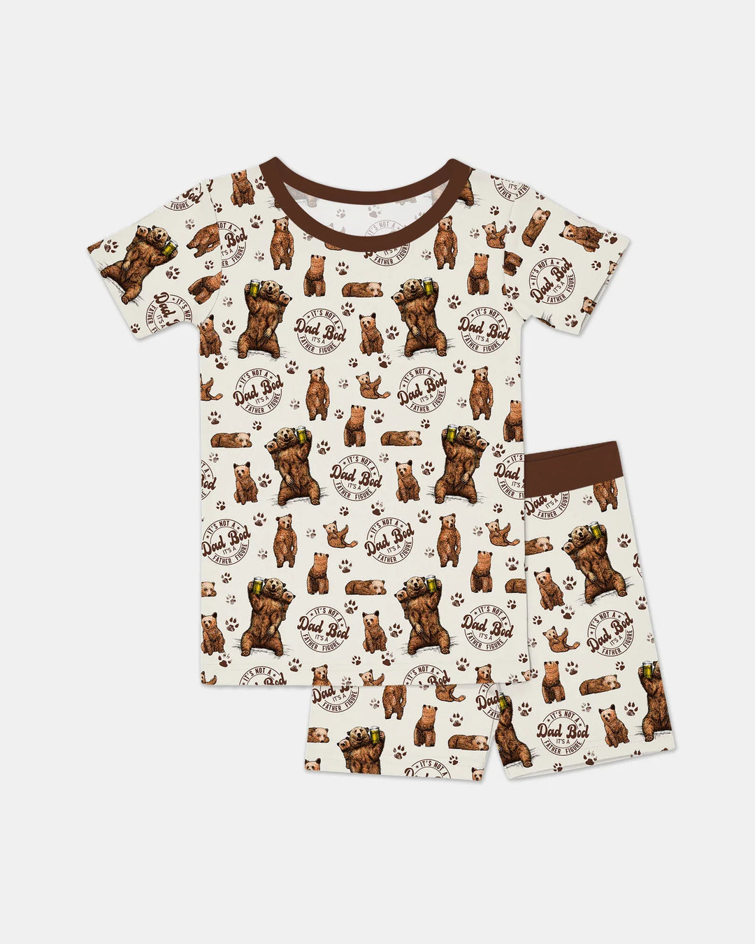 Template Zweiteiliges Pyjama-Set mit kurzen Ärmeln und Shorts