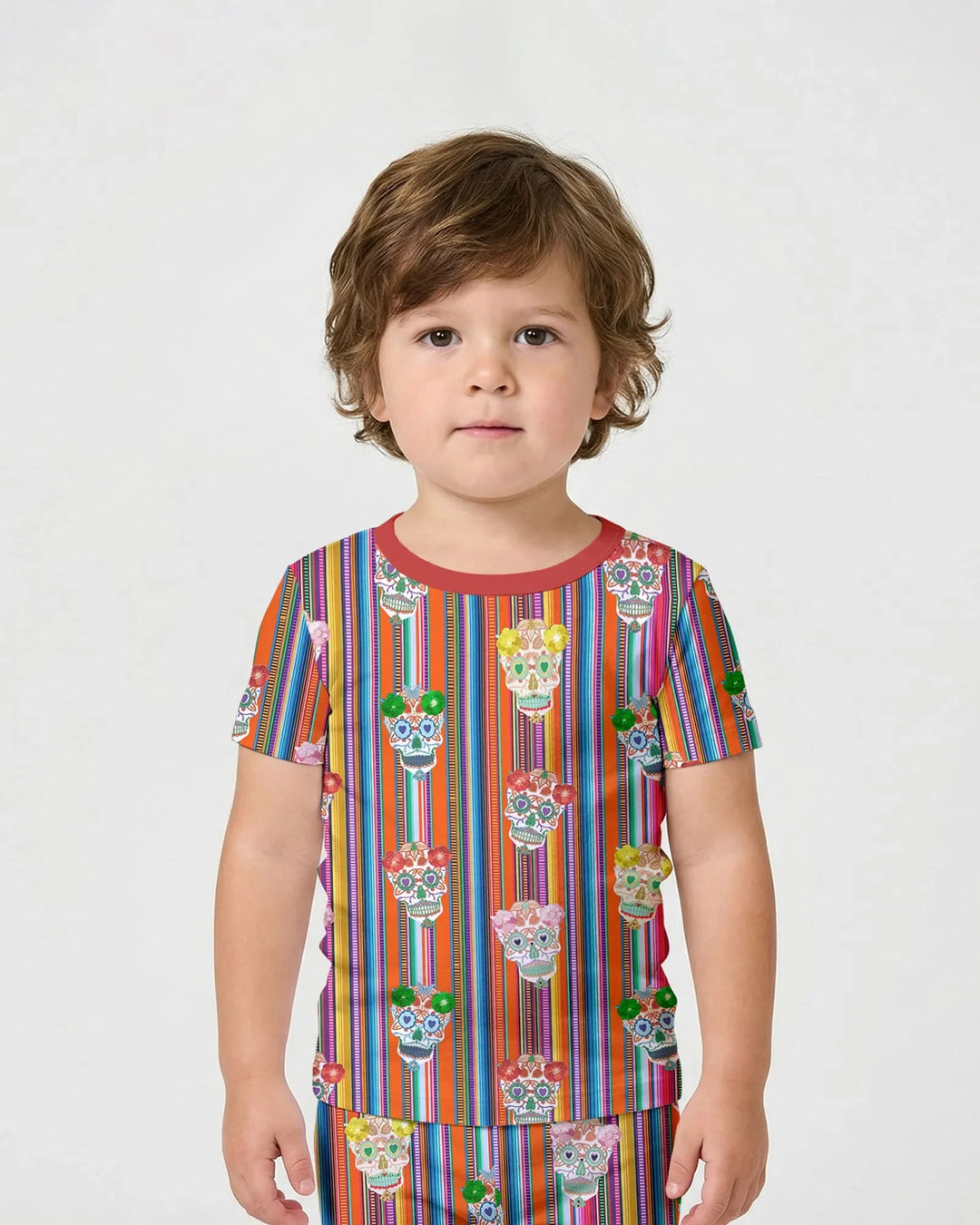 Cinco De Mayo Sparkle Two Piece Short Sleeve Shorts Pajama Set
