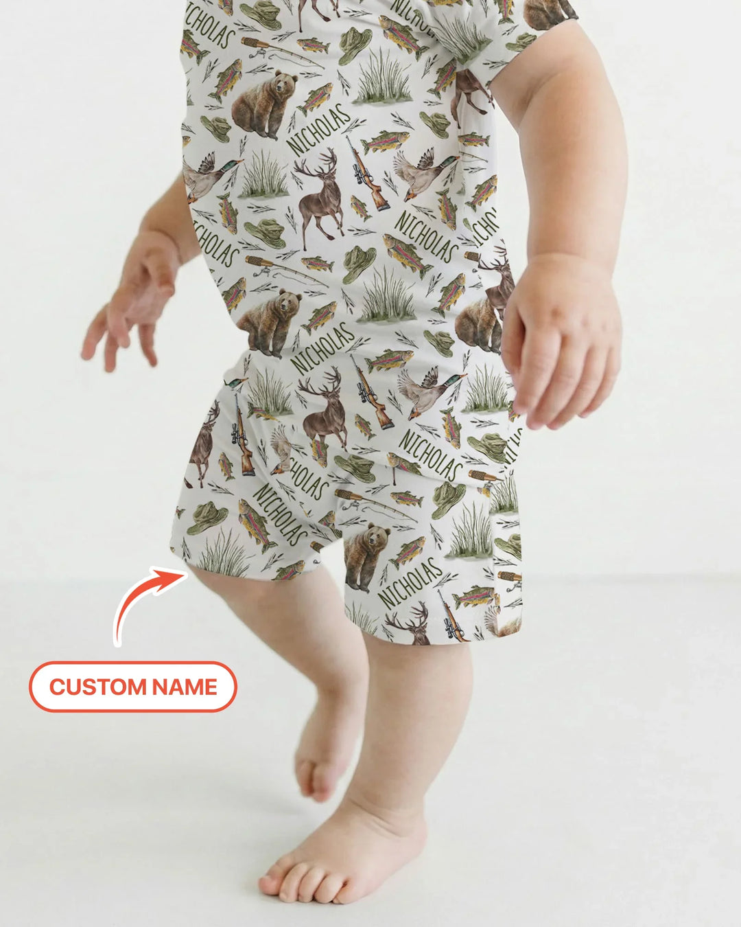 Zweiteiliges Pyjama-Set mit kurzen Ärmeln und Shorts im Sommer-Design