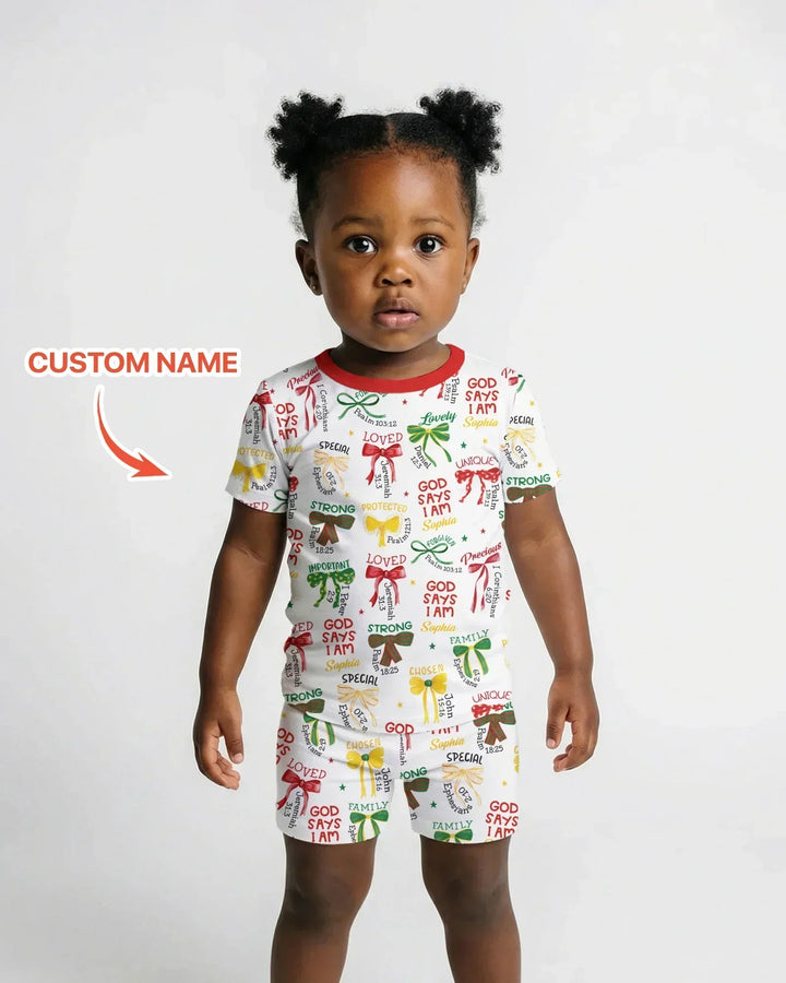 Zweiteiliges Pyjama-Set mit kurzen Ärmeln und Shorts im Sommer-Design