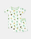 Template Zweiteiliges Pyjama-Set mit kurzen Ärmeln und Shorts