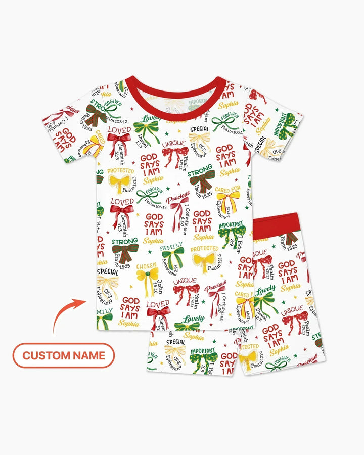Zweiteiliges Pyjama-Set mit kurzen Ärmeln und Shorts im Sommer-Design