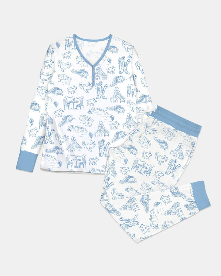 Psalm 23 Skizze Bambus Pyjama-Set für Damen