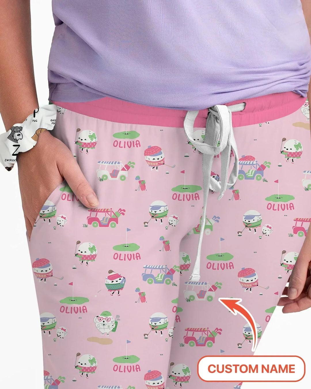 Niedliches Golfball Bambus Damen Pyjama-Set
