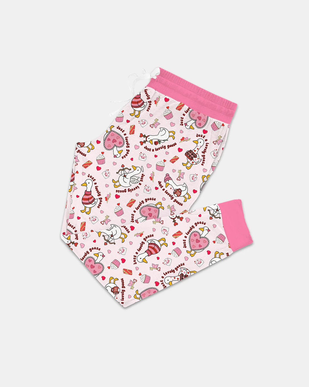 Valentins-Gans-Damen-Pyjama-Set aus Bambus