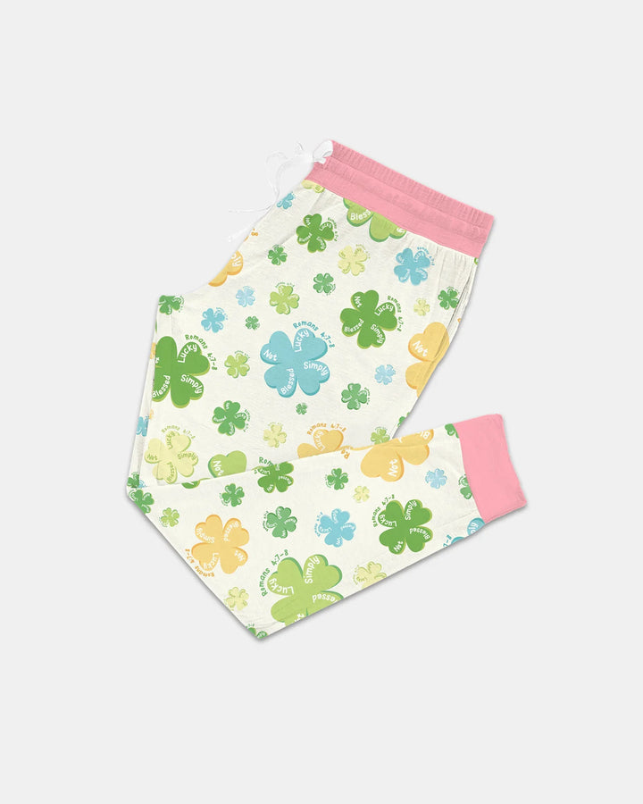 Shamrocks Print St. Patrick's Day Bamboo Women Pajama Set
