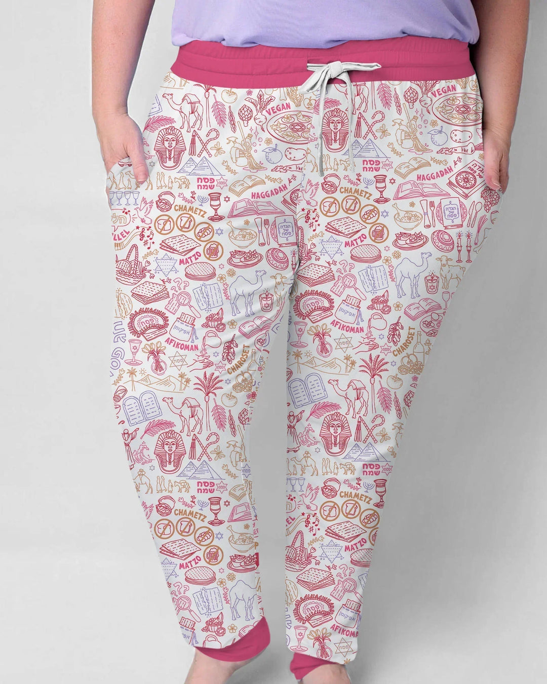 Doodle Pessach passendes Familien Bambus Damen Schlafanzug Set