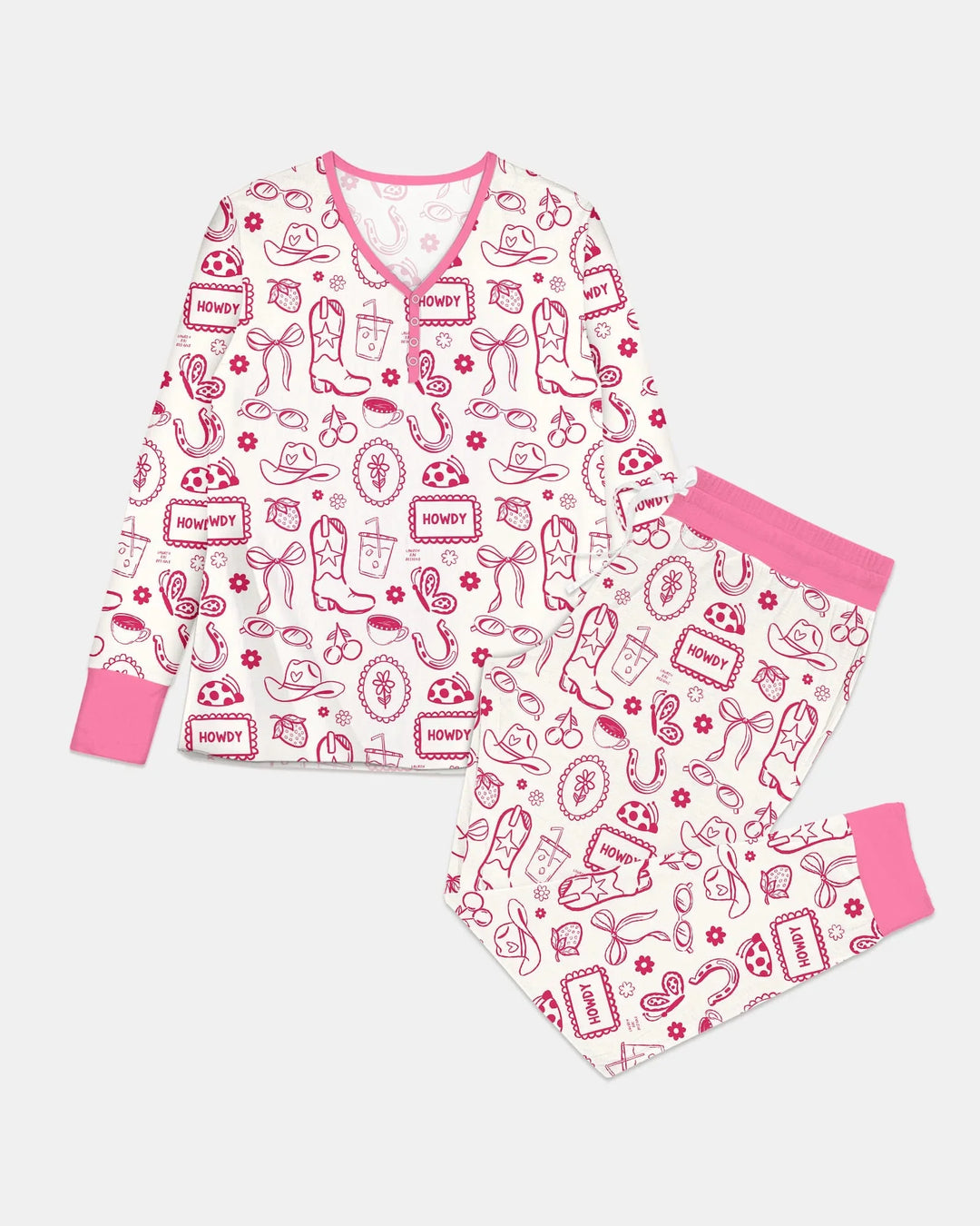 Doodle Wild West Cowgirl Bambus Damen Pyjama Set