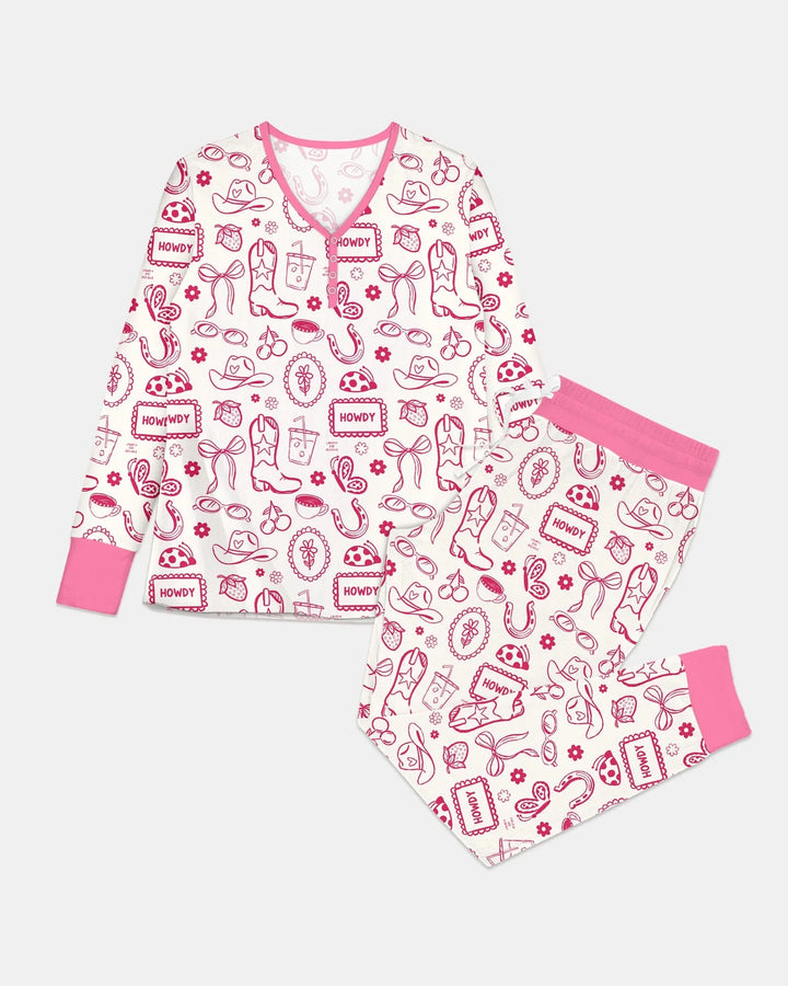Doodle Wild West Cowgirl Bambus Damen Pyjama Set