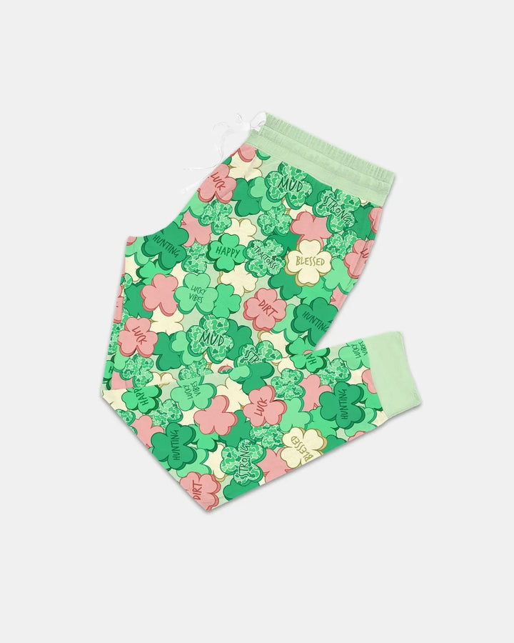 Glücks-Vibes Kleeblatt-Bambus-Damen-Pyjama-Set