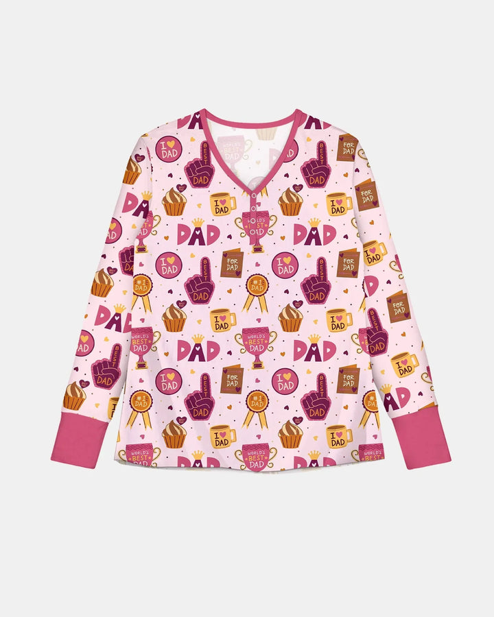 Weltbester Papa Bambus Damen Schlafanzug Set