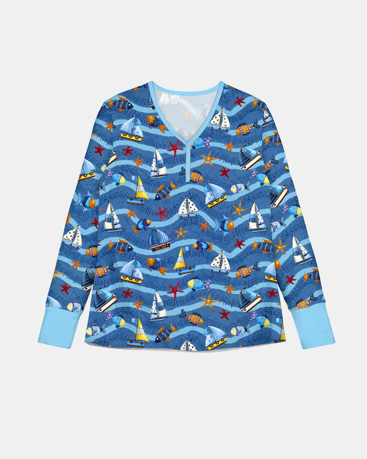 Blue Sail La Vie Schlafanzug-Set aus Bambus für Damen und die ganze Familie