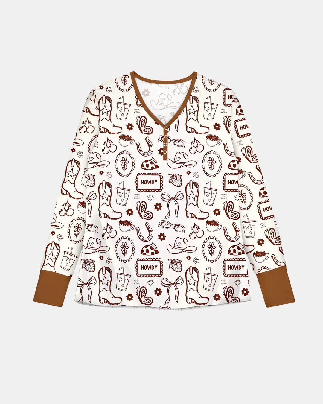 Doodle Wild West Cowgirl Bambus Damen Pyjama Set