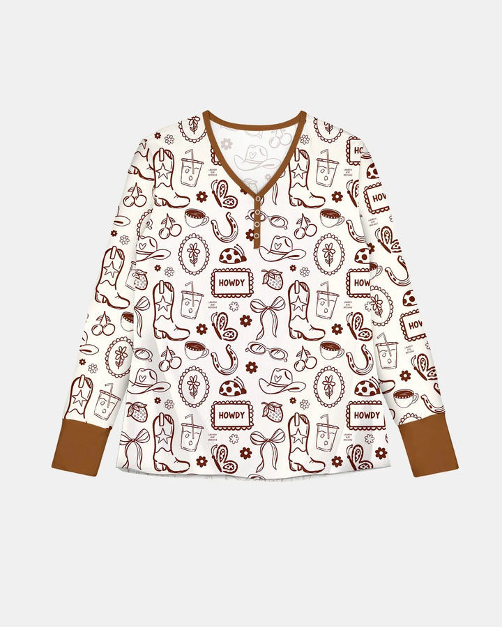 Doodle Wild West Cowgirl Bambus Damen Pyjama Set