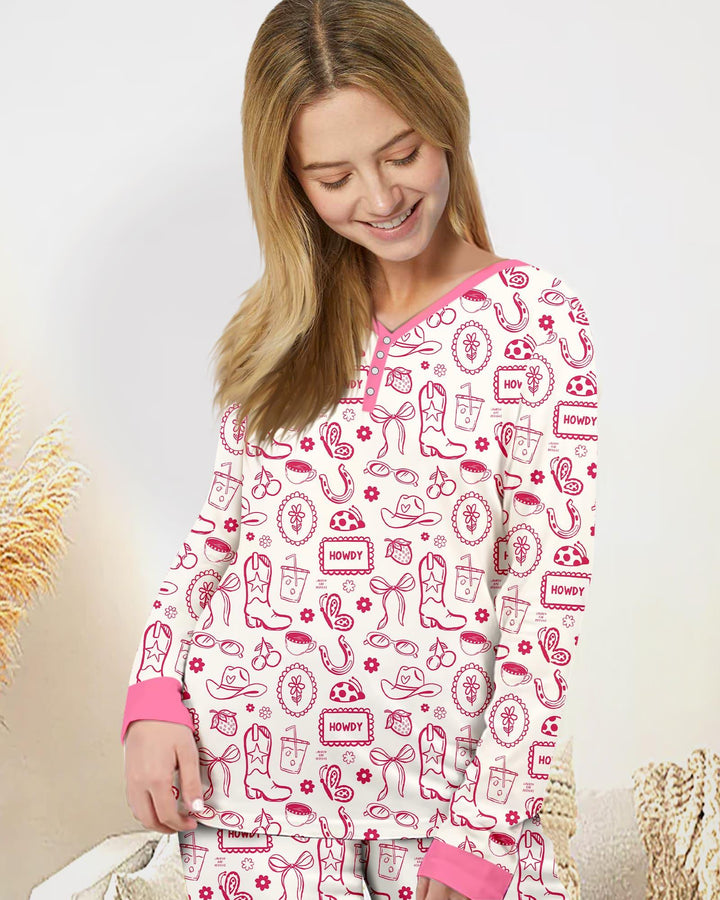 Doodle Wild West Cowgirl Bambus Damen Pyjama Set