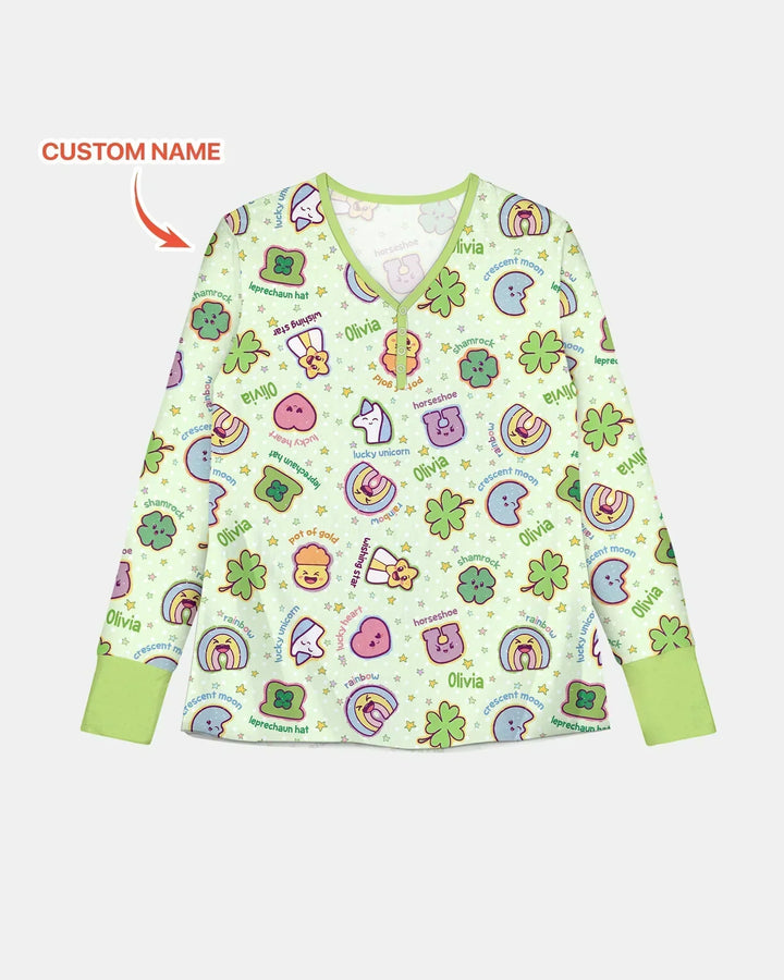 Glücksbambus Damen-Pyjama-Set