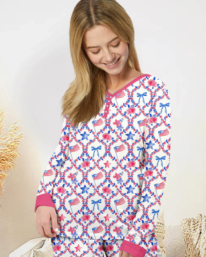 Americana Bloom Women Pajama Set