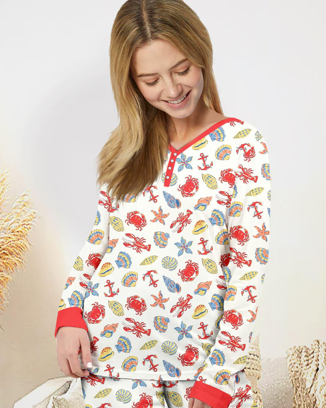 Catch Of The Day Familien-Pyjama-Set aus Bambus für Damen