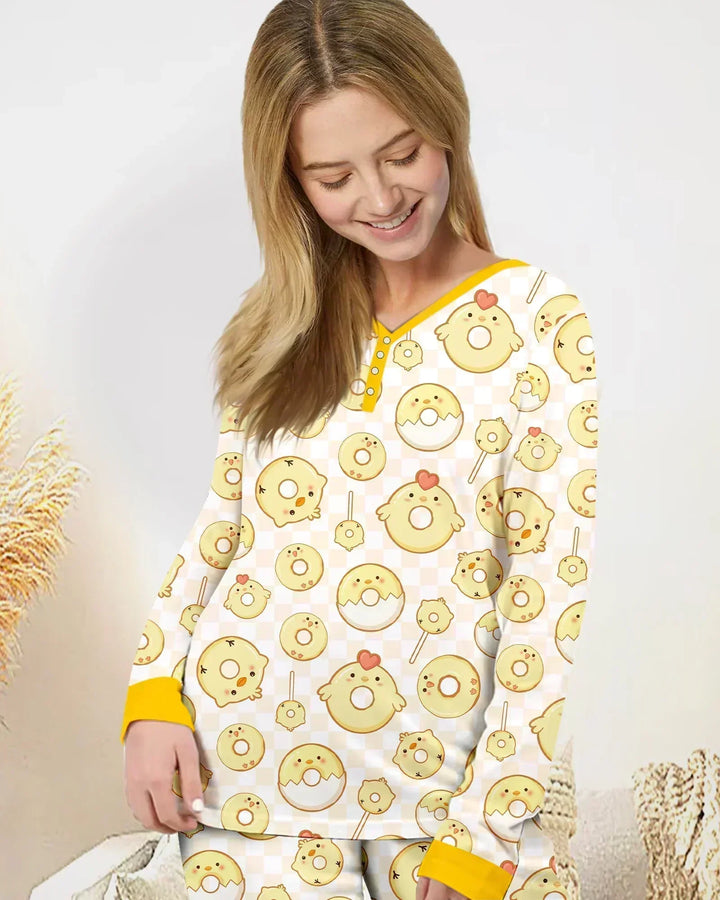 Oster-Donuts Bambus Pyjama-Set für Damen