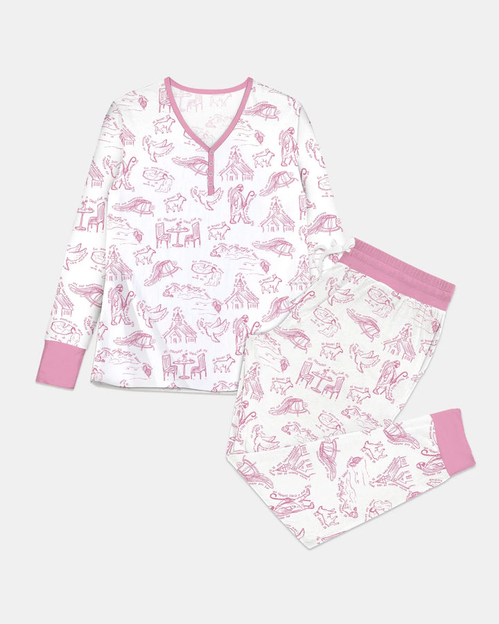 Psalm 23 Skizze Bambus Pyjama-Set für Damen