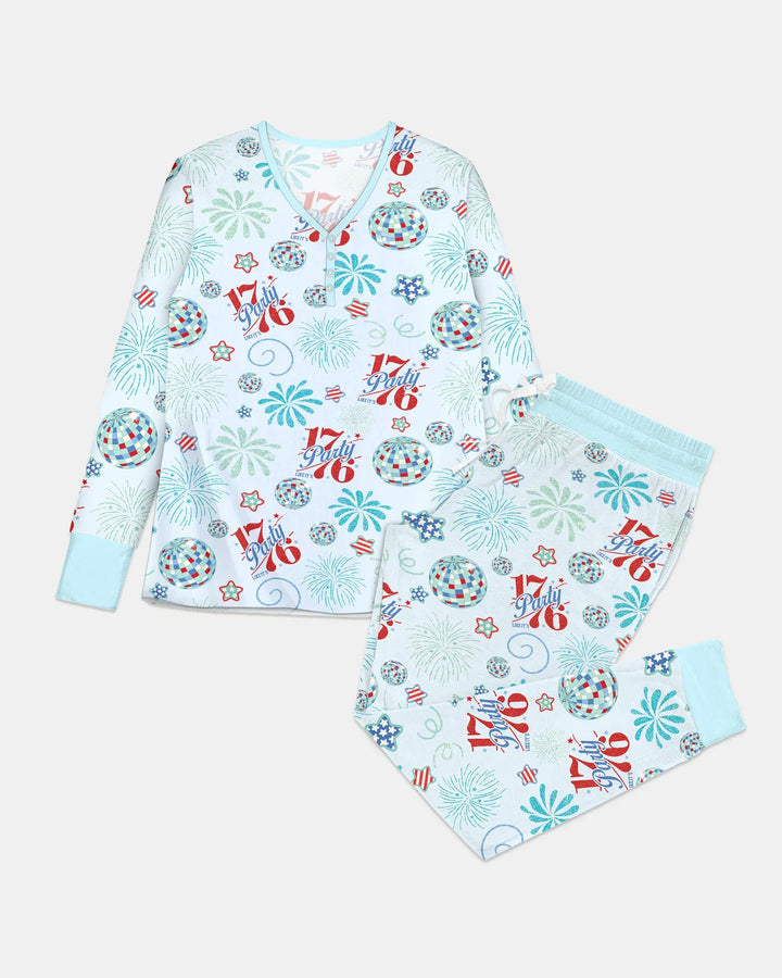 Land Of Free Family Passender Pyjama aus Bambus für Damen