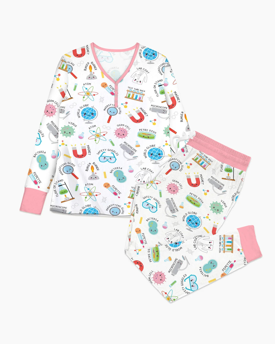 Science Fun Family Matching Bamboo Women Pajama Set