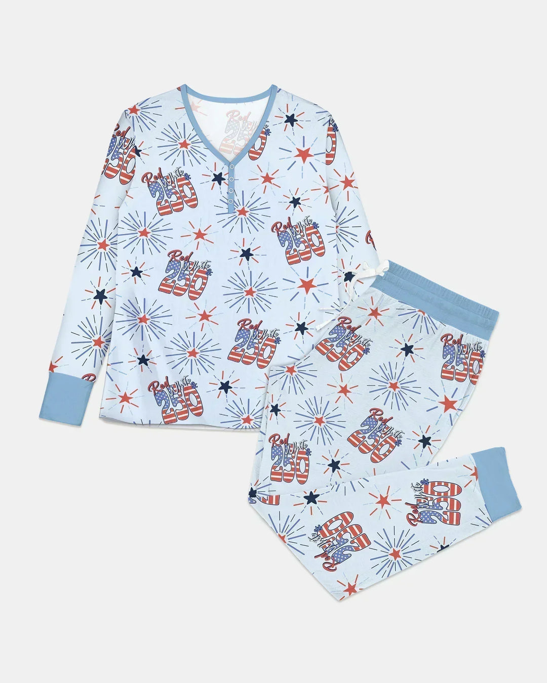 Red White and 250th Anniversary Bamboo Women Pajama Set