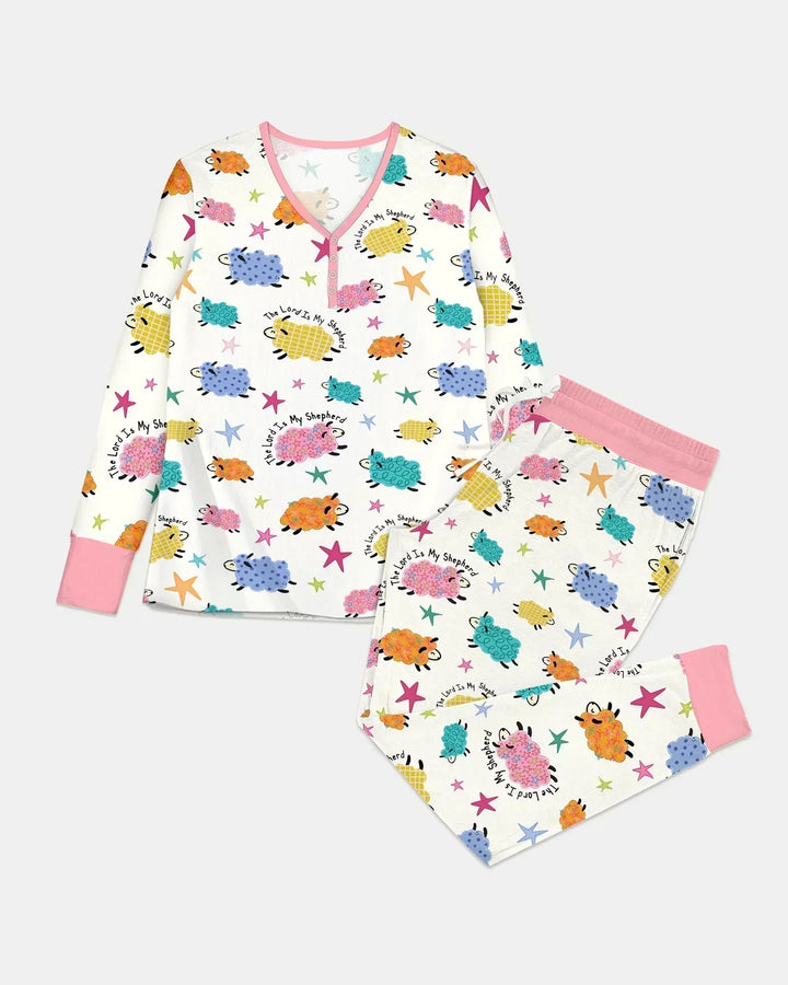 Der Herr ist mein Hirte Pyjama-Set aus Bambus für Damen