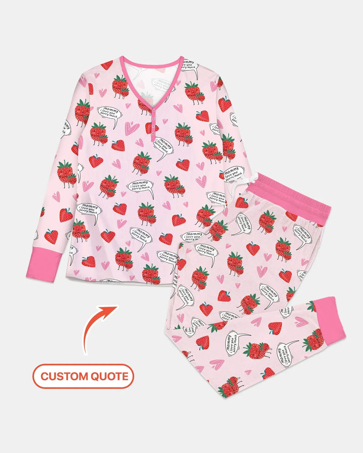 Ich liebe dich sehr Bambus Pyjama-Set für Damen